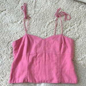 Old Navy Pink Bustier Camisole with Tie Front